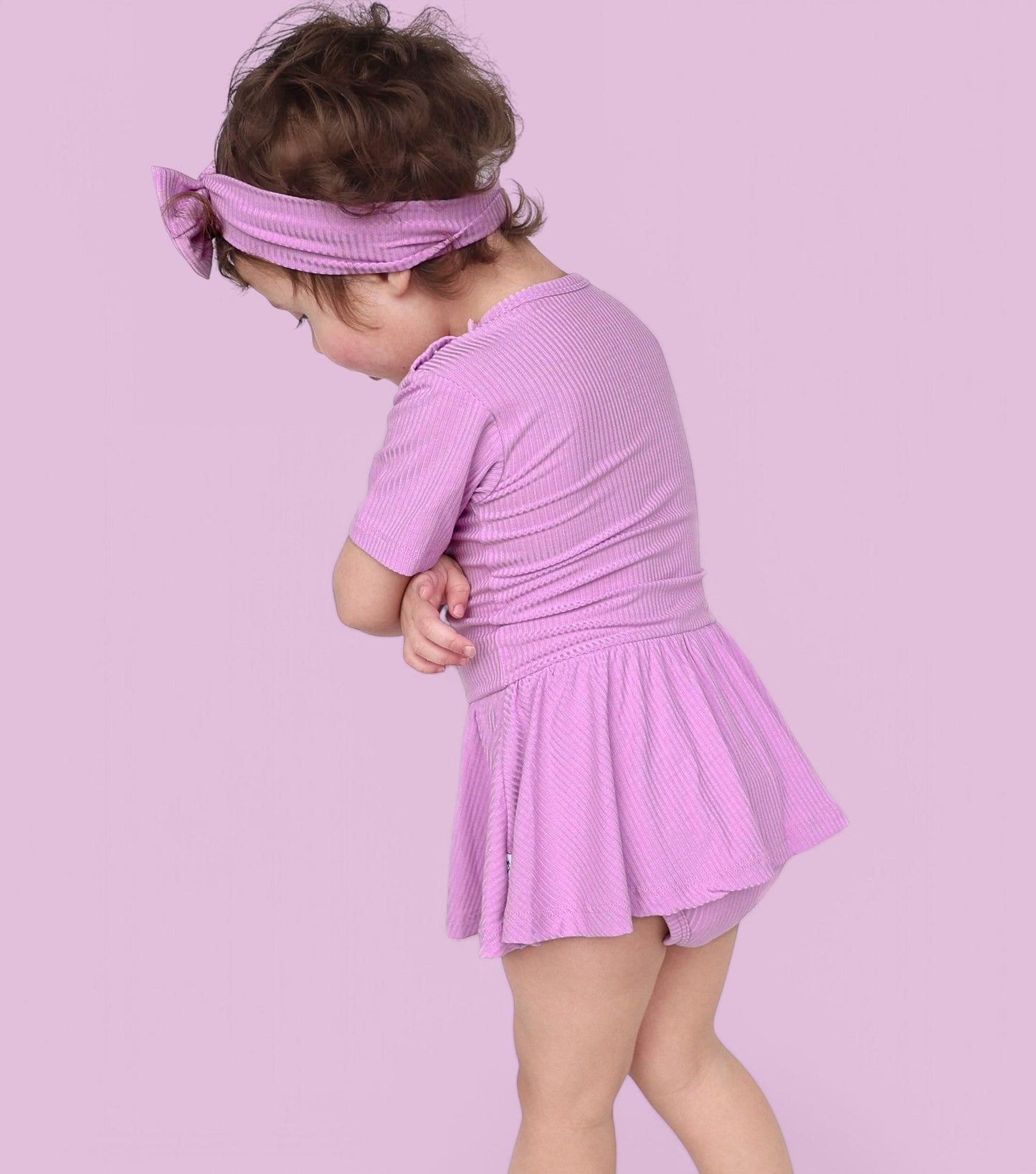 FOREVER LILAC RIB DREAM BODYSUIT DRESS