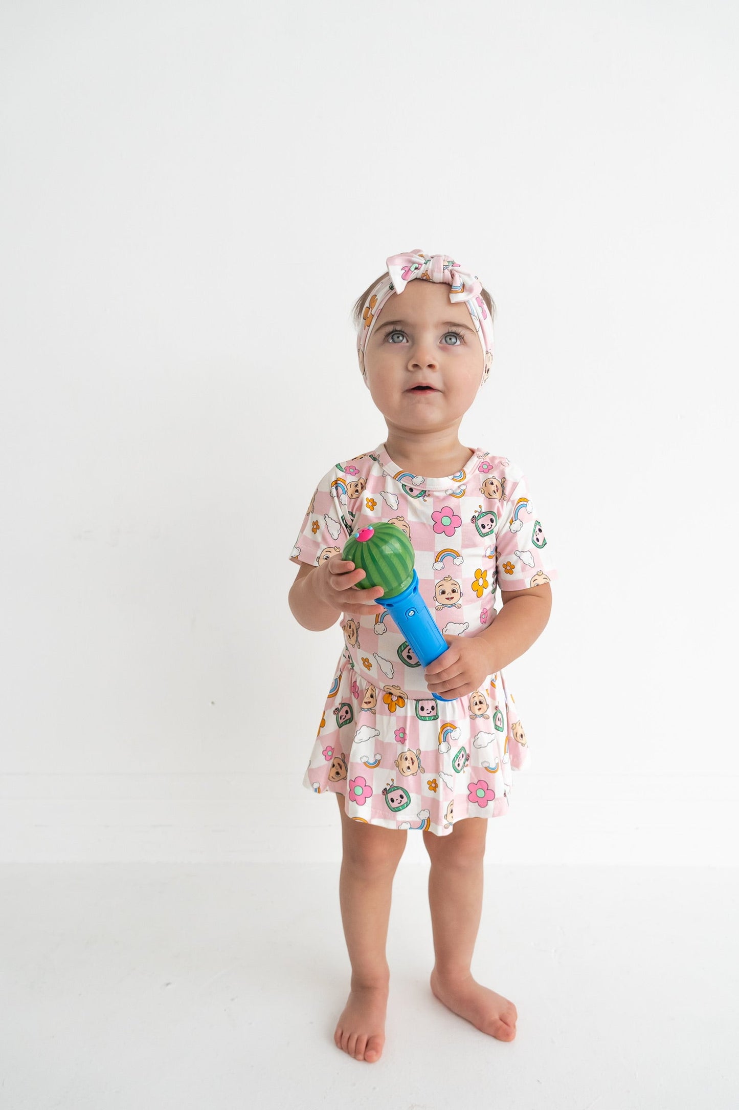 Dream Big Little Co x CoComelon JJ RAINBOW CHECKERS DREAM BOW