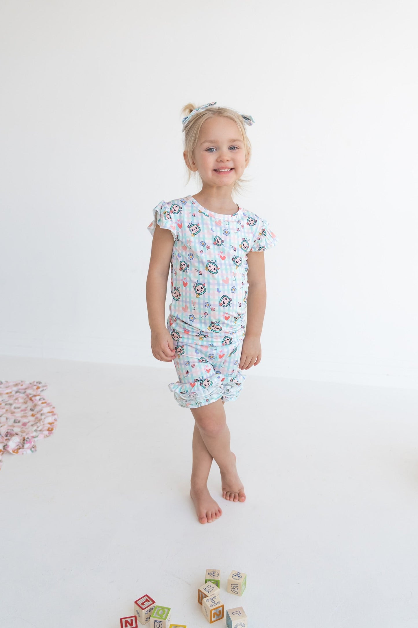 Dream Big Little Co x CoComelon SPRINGTIME MELON DREAM CAP SEEVE TOP
