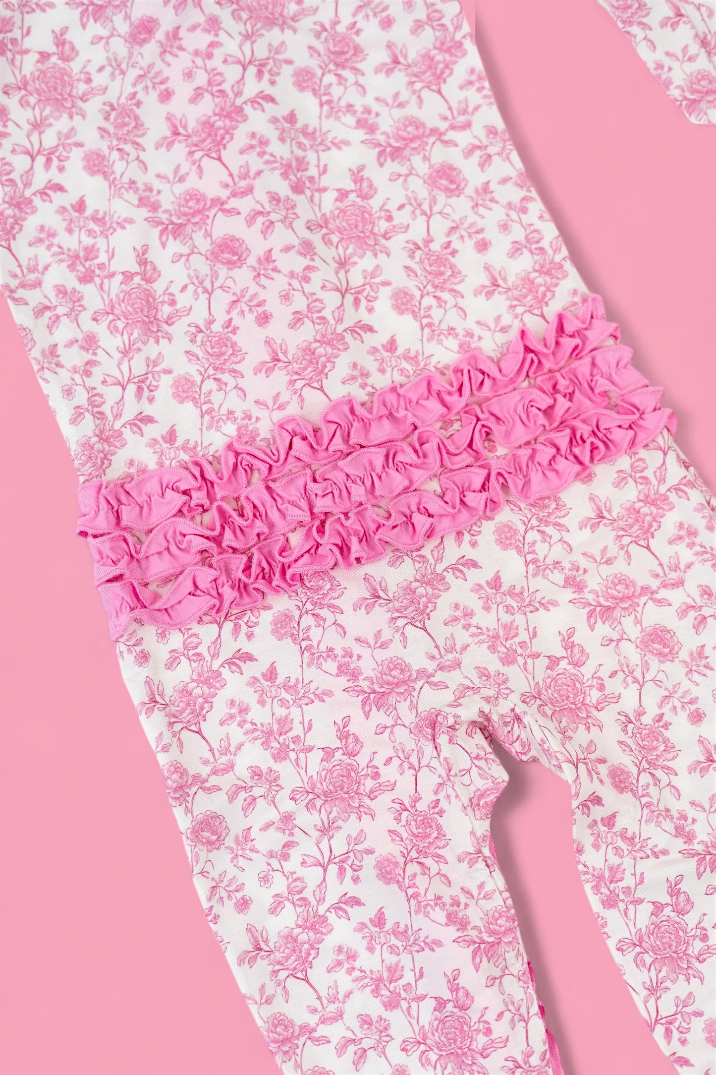 ROSEWOOD TOILE DREAM RUFFLE ROMPER