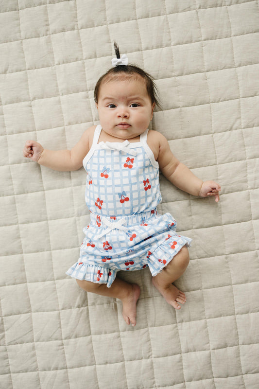 Shorts Set | Gingham Cherry