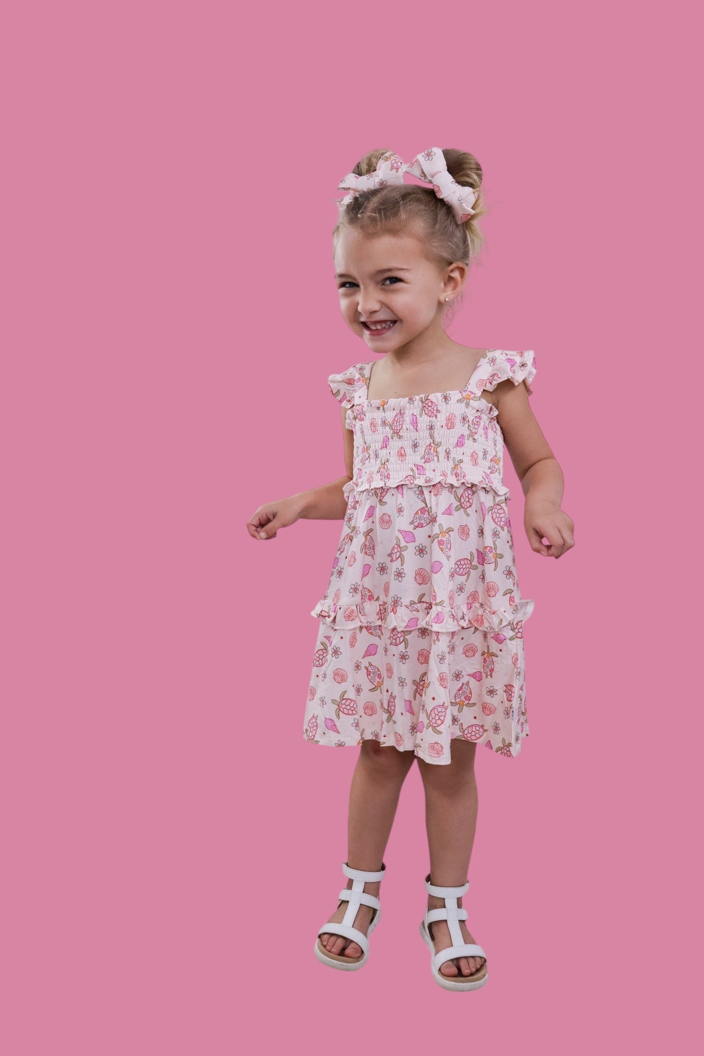 EXCLUSIVE LOVE YOUR SHELL DREAM SMOCKED BABYDOLL DRESS
