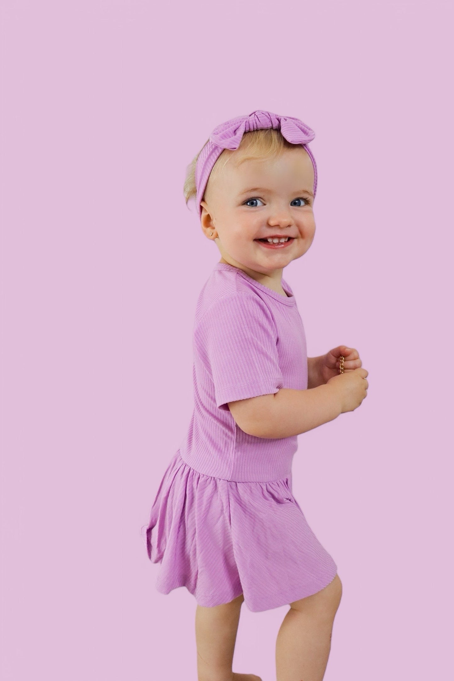FOREVER LILAC RIB DREAM BODYSUIT DRESS
