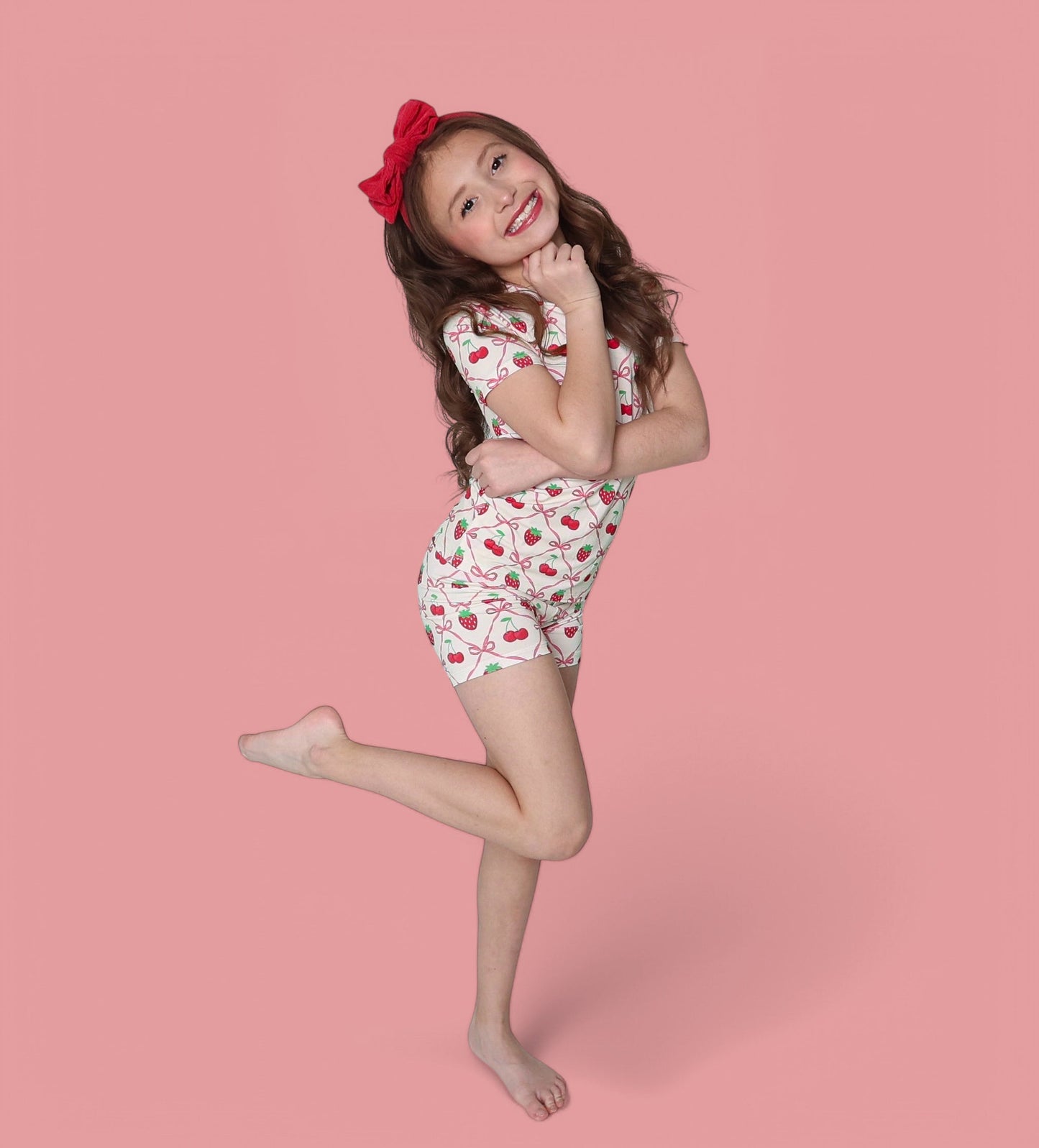 CHERRY BOW BERRY DREAM SHORT SET