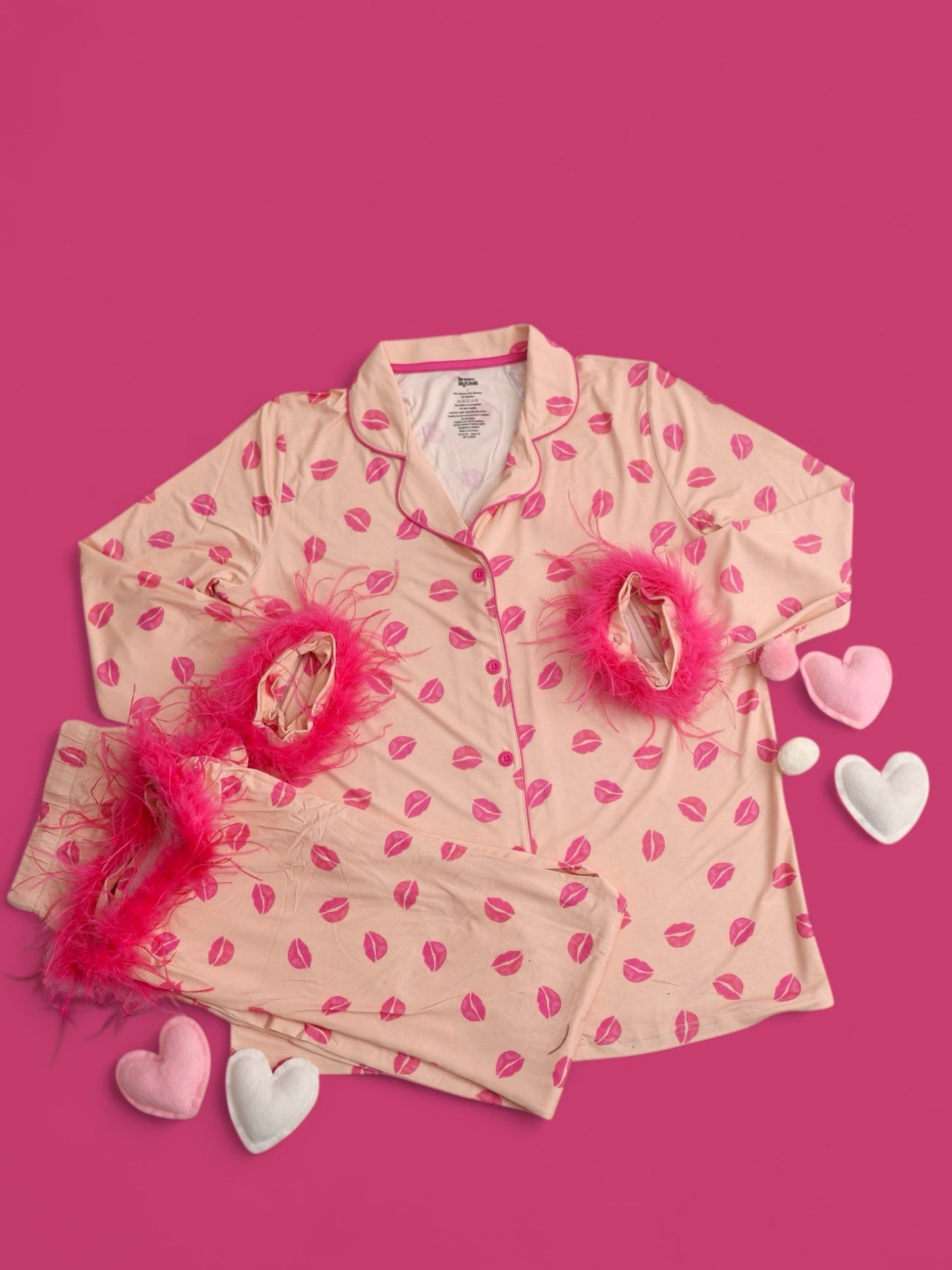 PUCKER UP FEATHERED WOMEN’S RELAXED FLARE DREAM SET