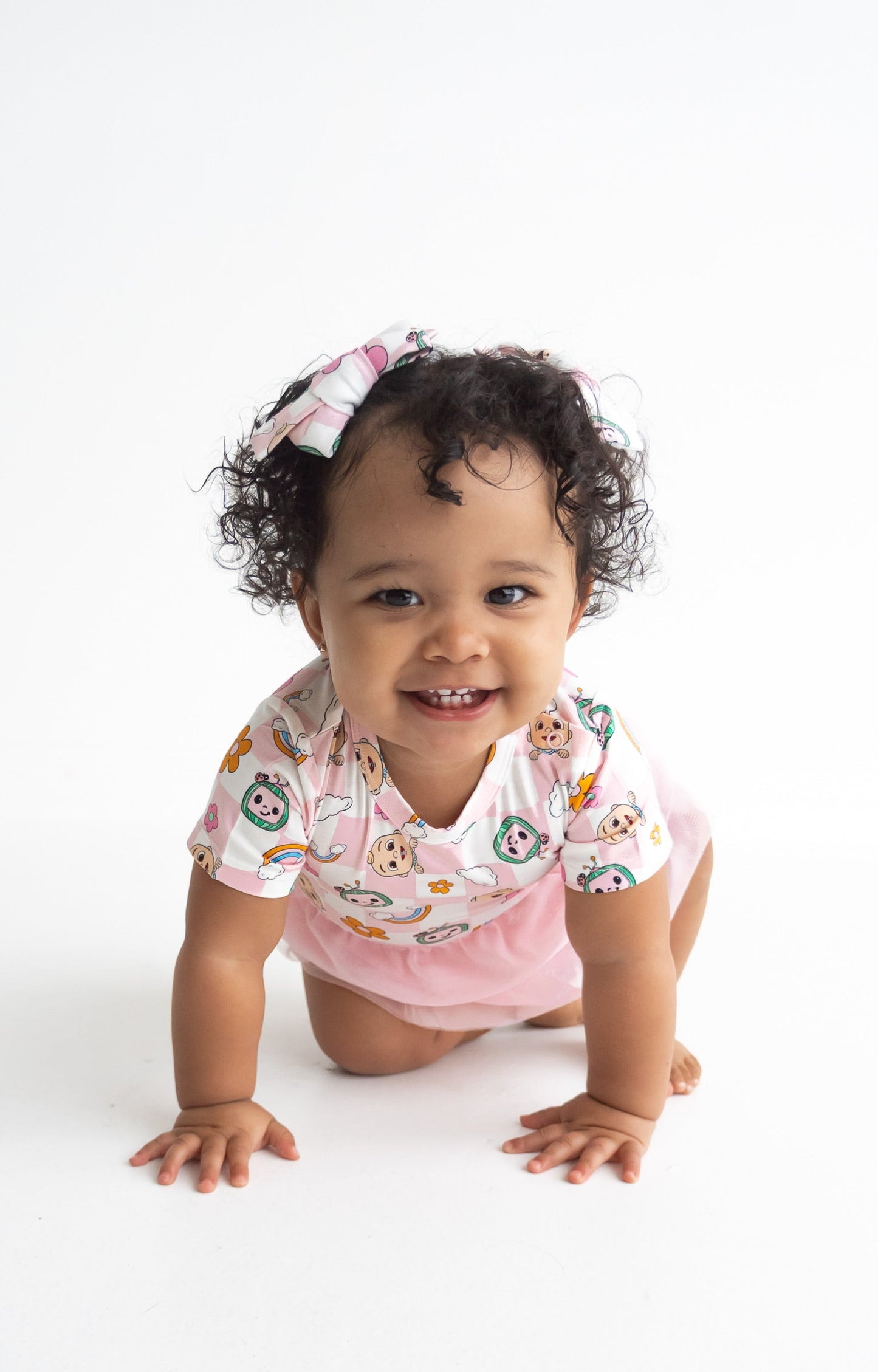 Dream Big Little Co x CoComelon JJ RAINBOW CHECKERS DREAM BOW HAIR CLIPS