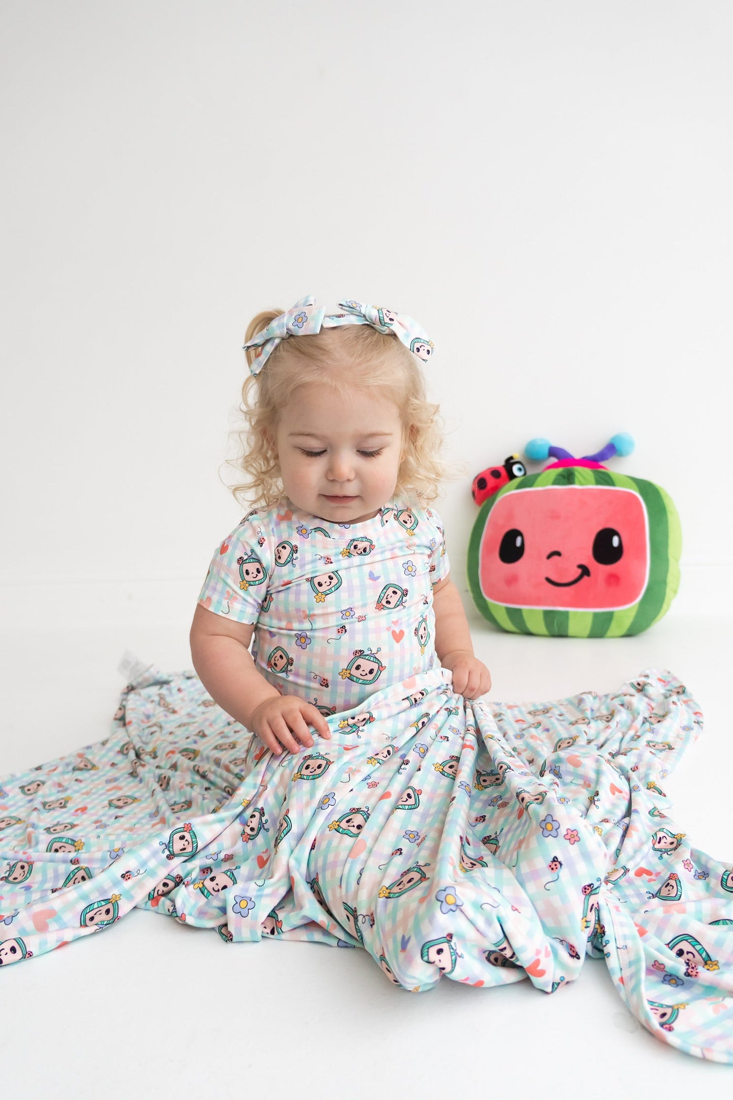 Dream Big Little Co x CoComelon SPRINGTIME MELON DREAM BOW HAIR CLIPS