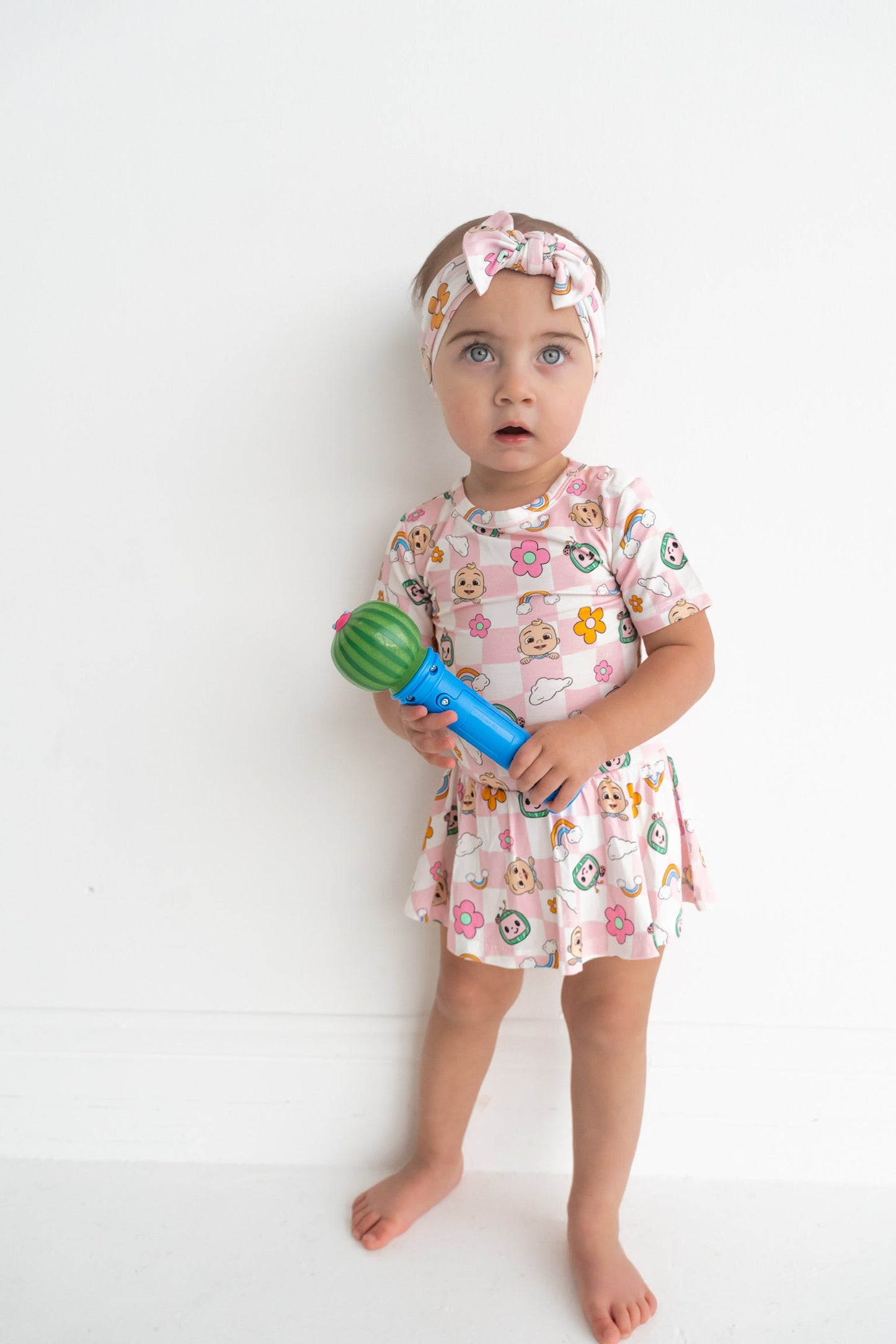 Dream Big Little Co x CoComelon JJ RAINBOW CHECKERS DREAM BOW