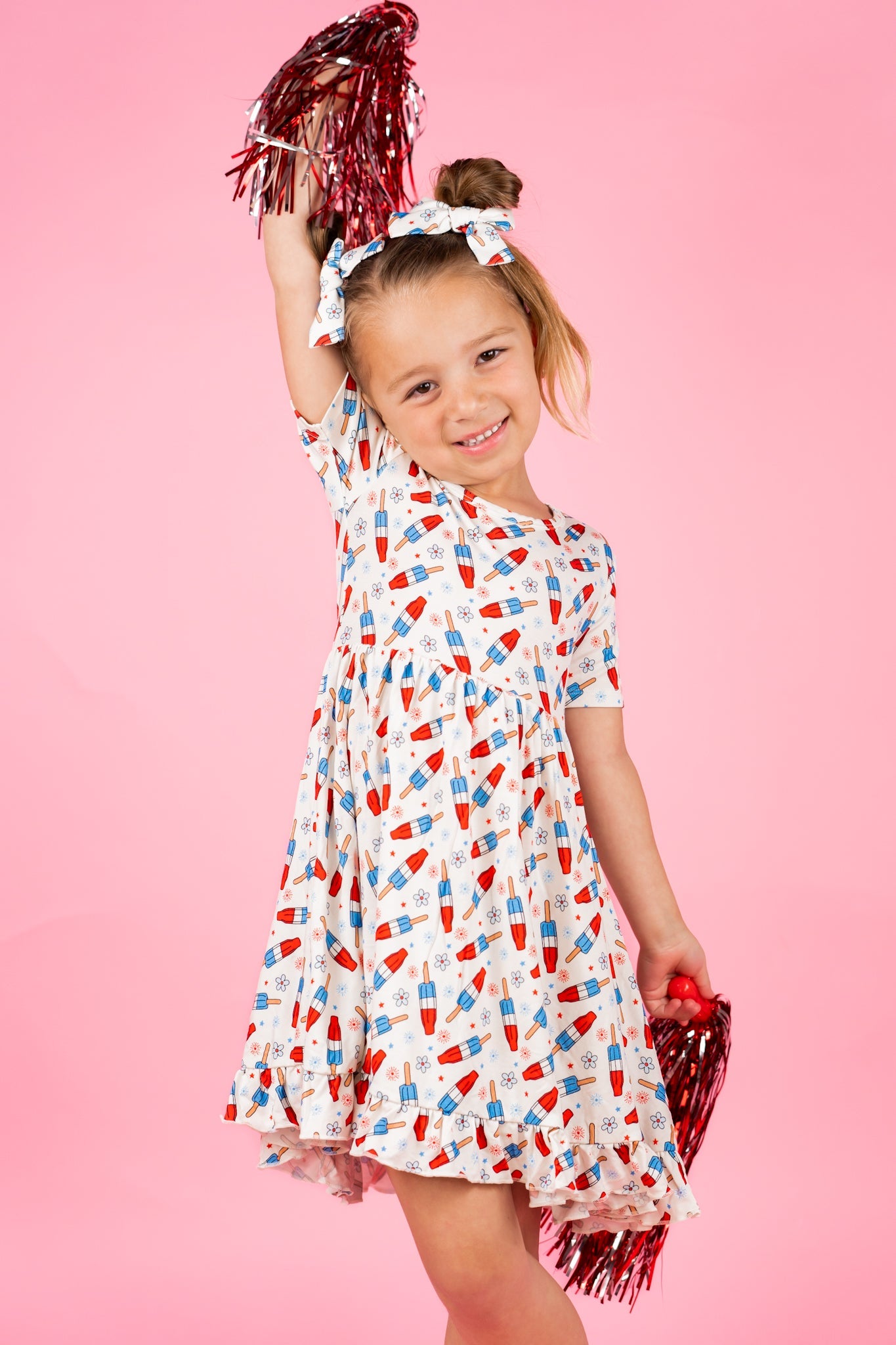 LITTLE MISS FIRECRACKER DREAM RUFFLE DRESS
