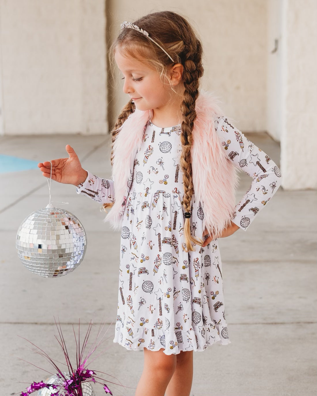 MIDNIGHT MAGIC DREAM RUFFLE DRESS