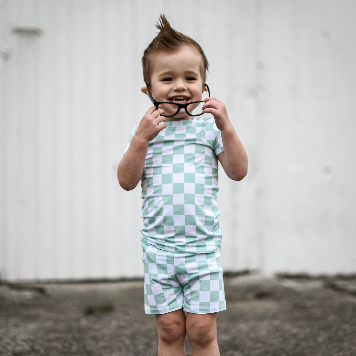 MINT CHECKERS DREAM SHORT SET