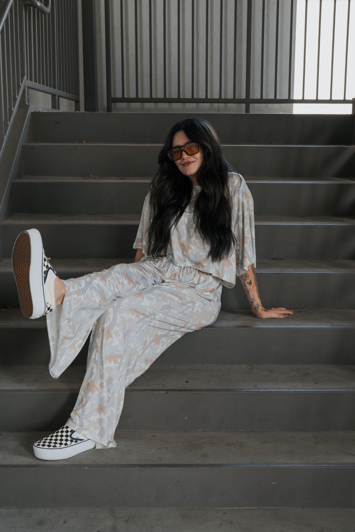 Women's Bamboo Crop Tee Lounge Set | Woodland