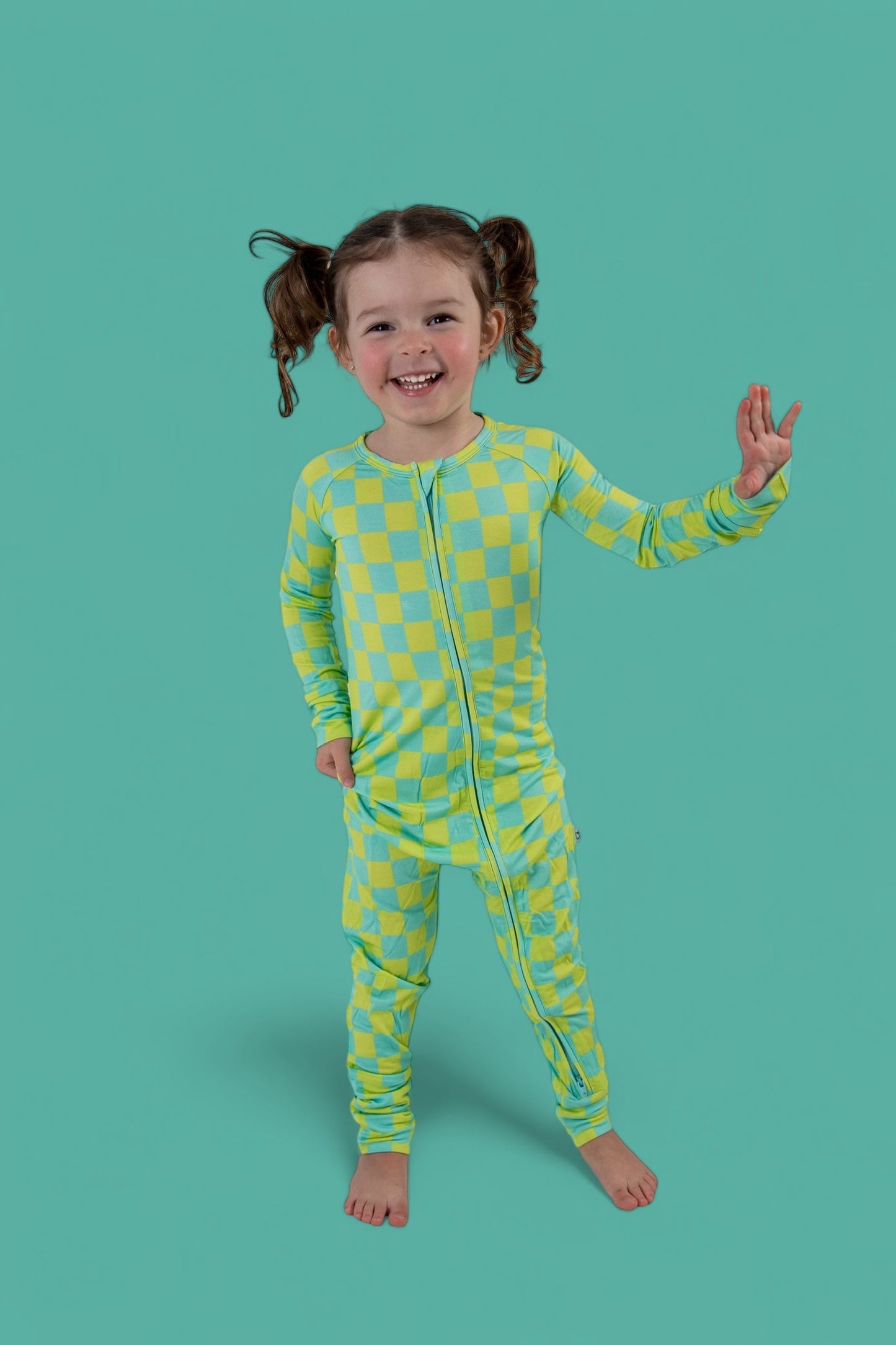 BE BOLD CHECKERS DREAM ROMPER