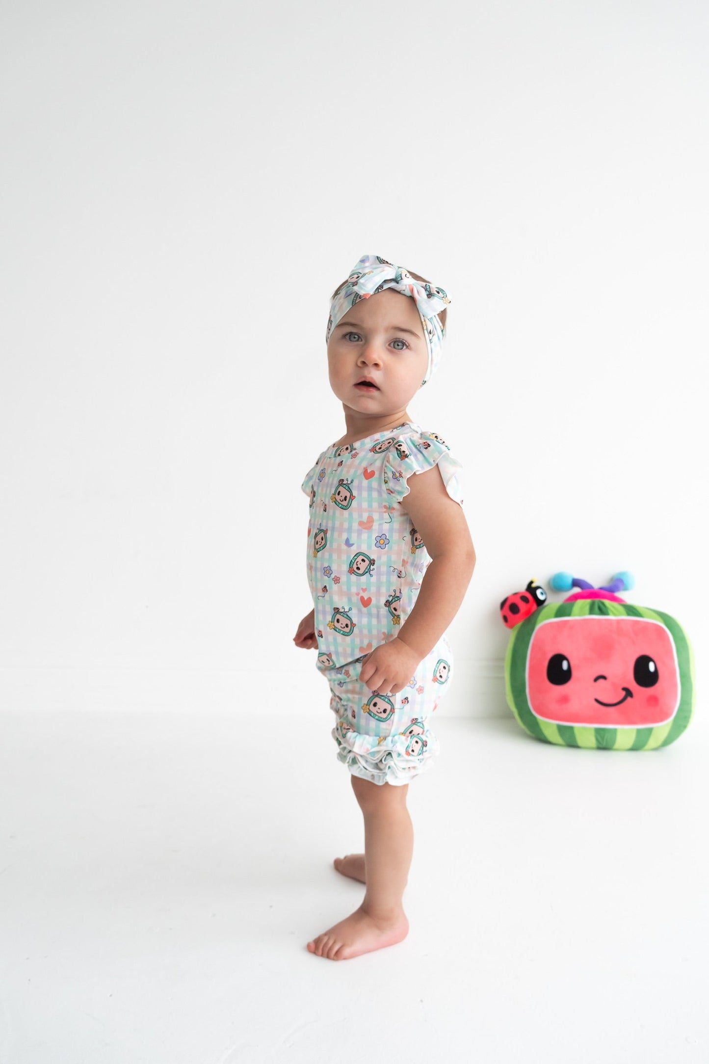 Dream Big Little Co x CoComelon SPRINGTIME MELON DREAM RUFFLE SHORTS