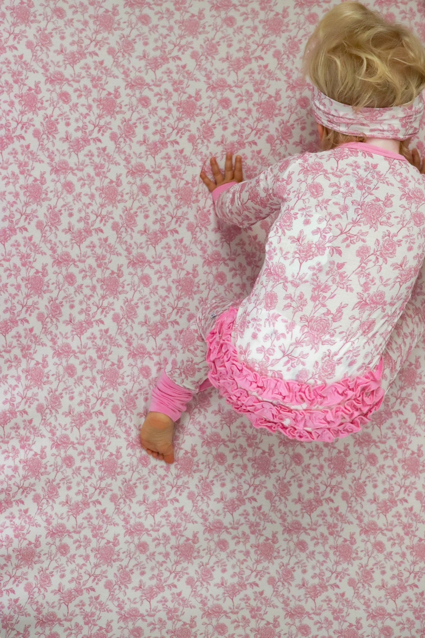 ROSEWOOD TOILE DREAM RUFFLE ROMPER