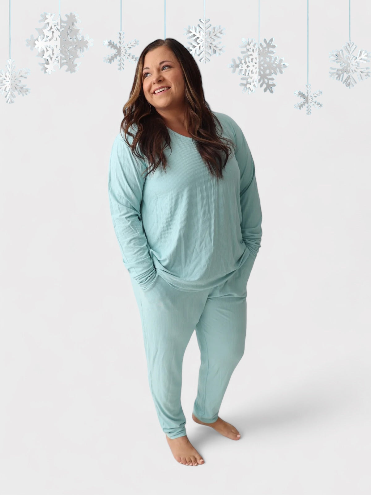 HAZY BLUE RIB WOMEN'S JOGGER DREAM SET