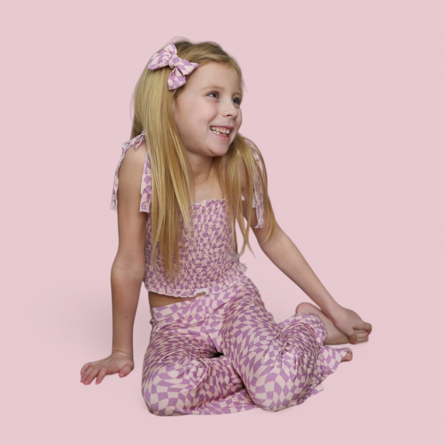 PLUM WAVY DREAM BOW HAIR CLIPS