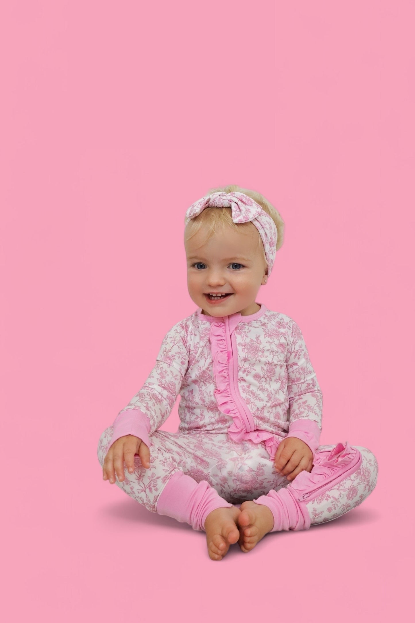 ROSEWOOD TOILE DREAM RUFFLE ROMPER