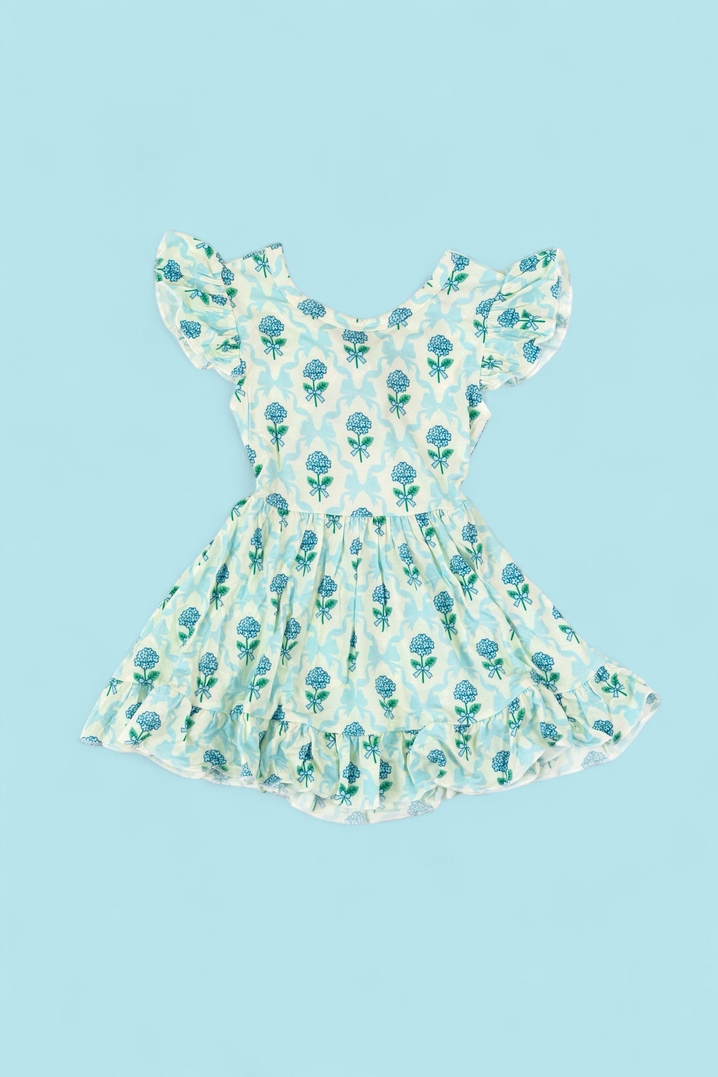 BLUE RIBBON BLOOMS DREAM TIE BACK RUFFLE DRESS