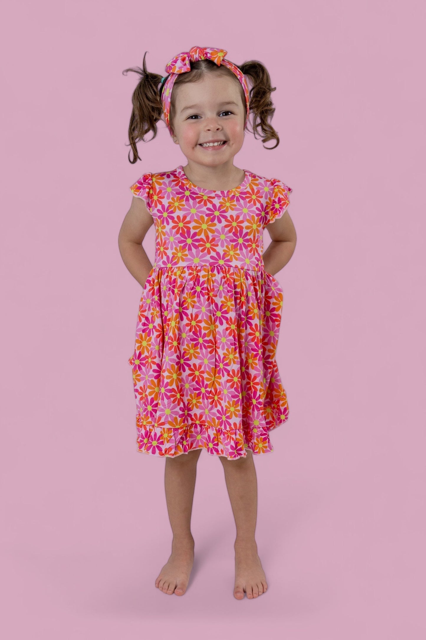 PETAL POWER DREAM CAP SLEEVE RUFFLE DRESS