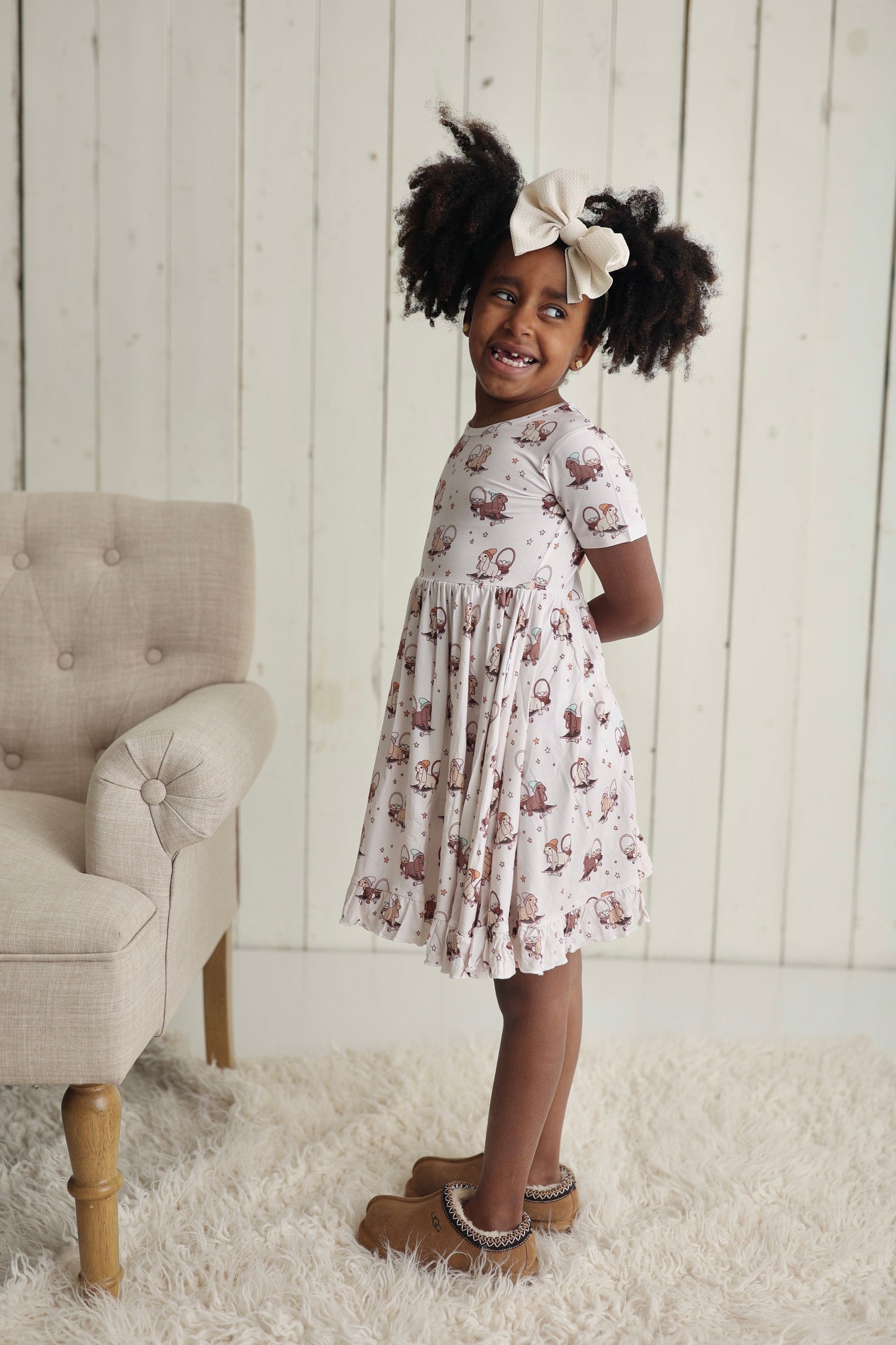 SKATING EGG HUNT DREAM RUFFLE DRESS