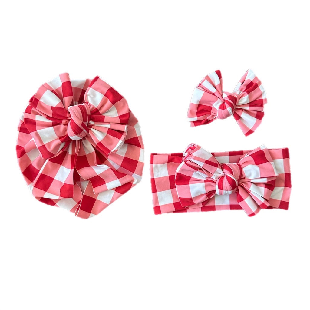 U.S of Yay *SWIM Red & White Gingham