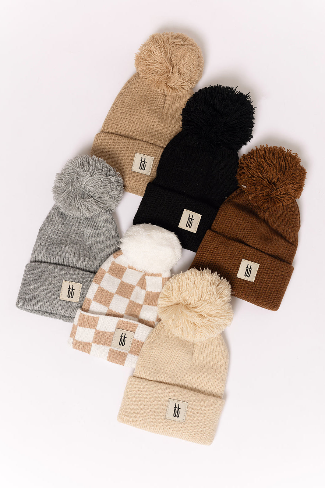 ff Pom Top Knit Beanie | Oatmeal
