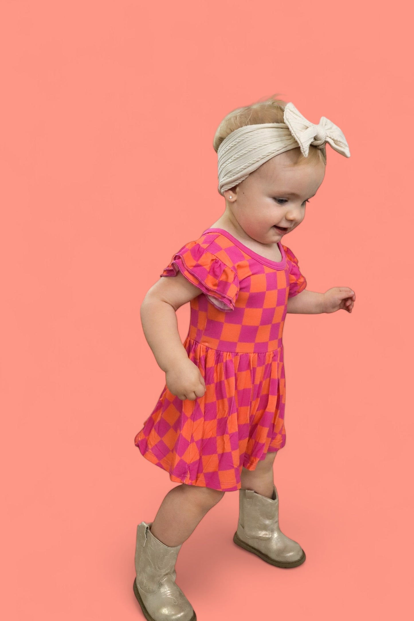 NEON DREAMS CHECKERS DREAM BODYSUIT DRESS