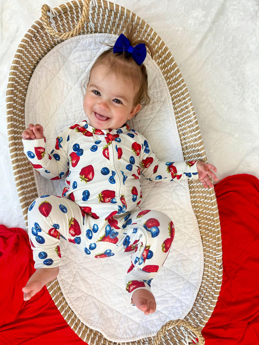 Berry Sweet Bamboo Zippy Romper