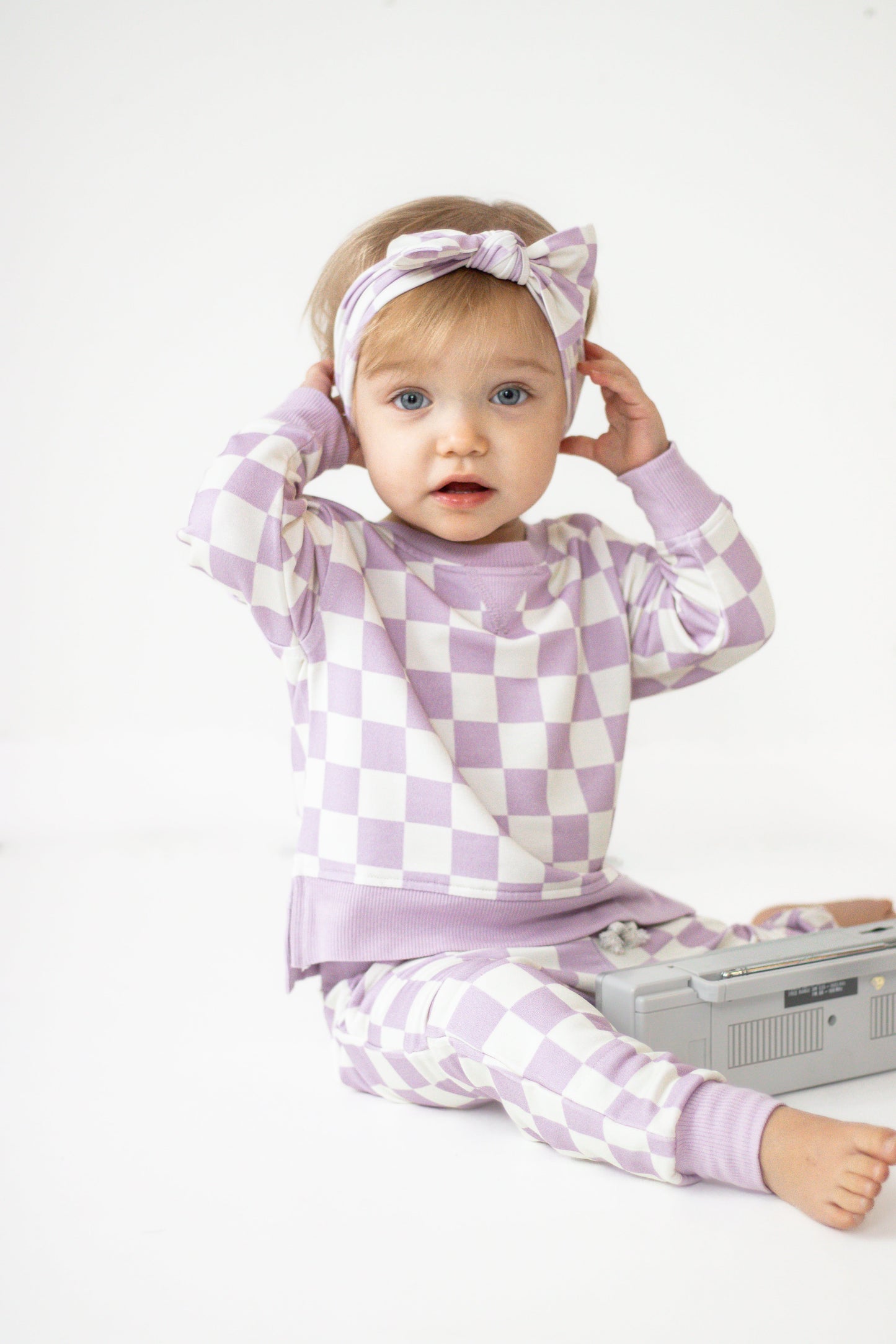 PERIWINKLE CHECKERS DREAM JOGGER