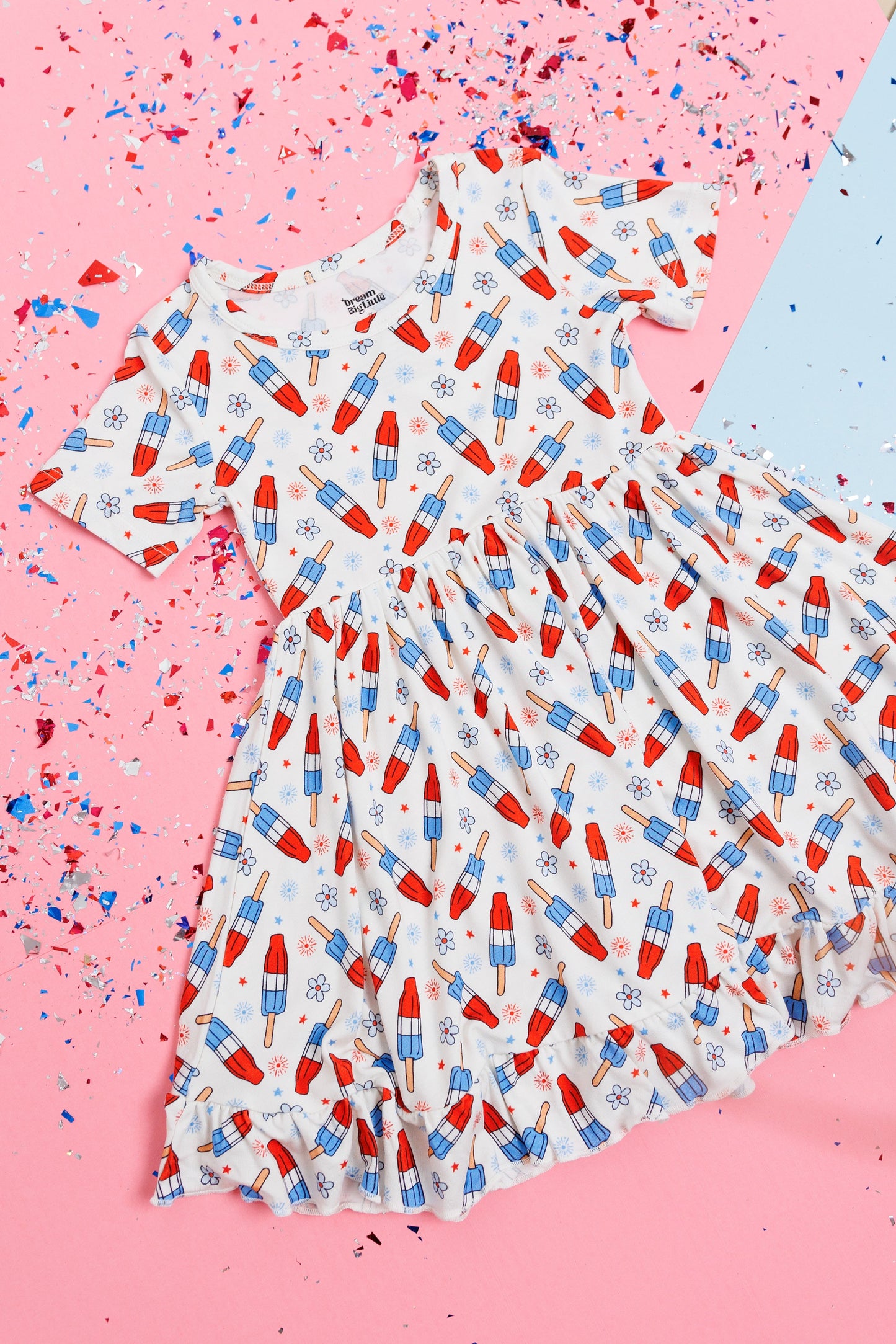 LITTLE MISS FIRECRACKER DREAM RUFFLE DRESS