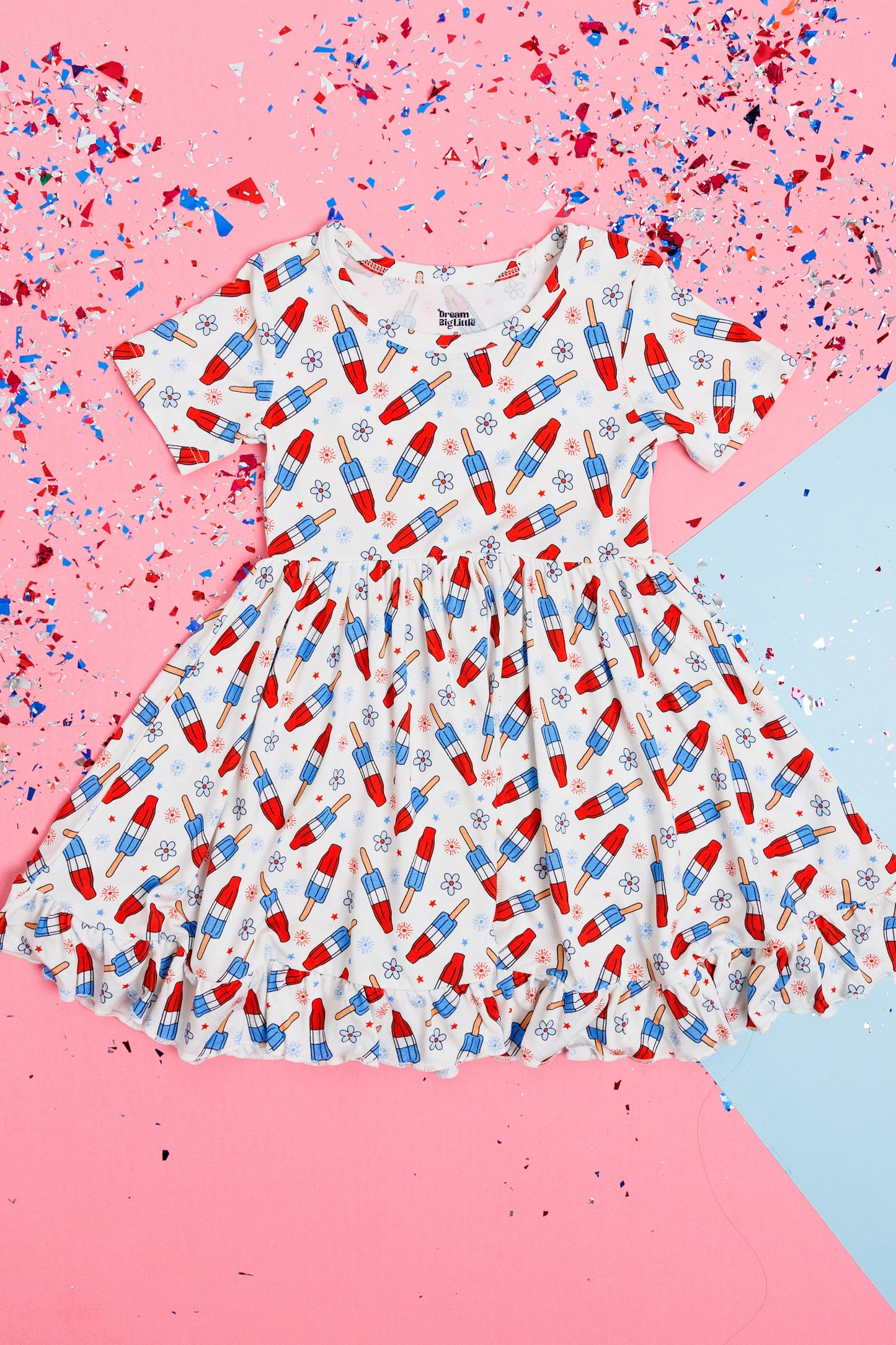LITTLE MISS FIRECRACKER DREAM RUFFLE DRESS