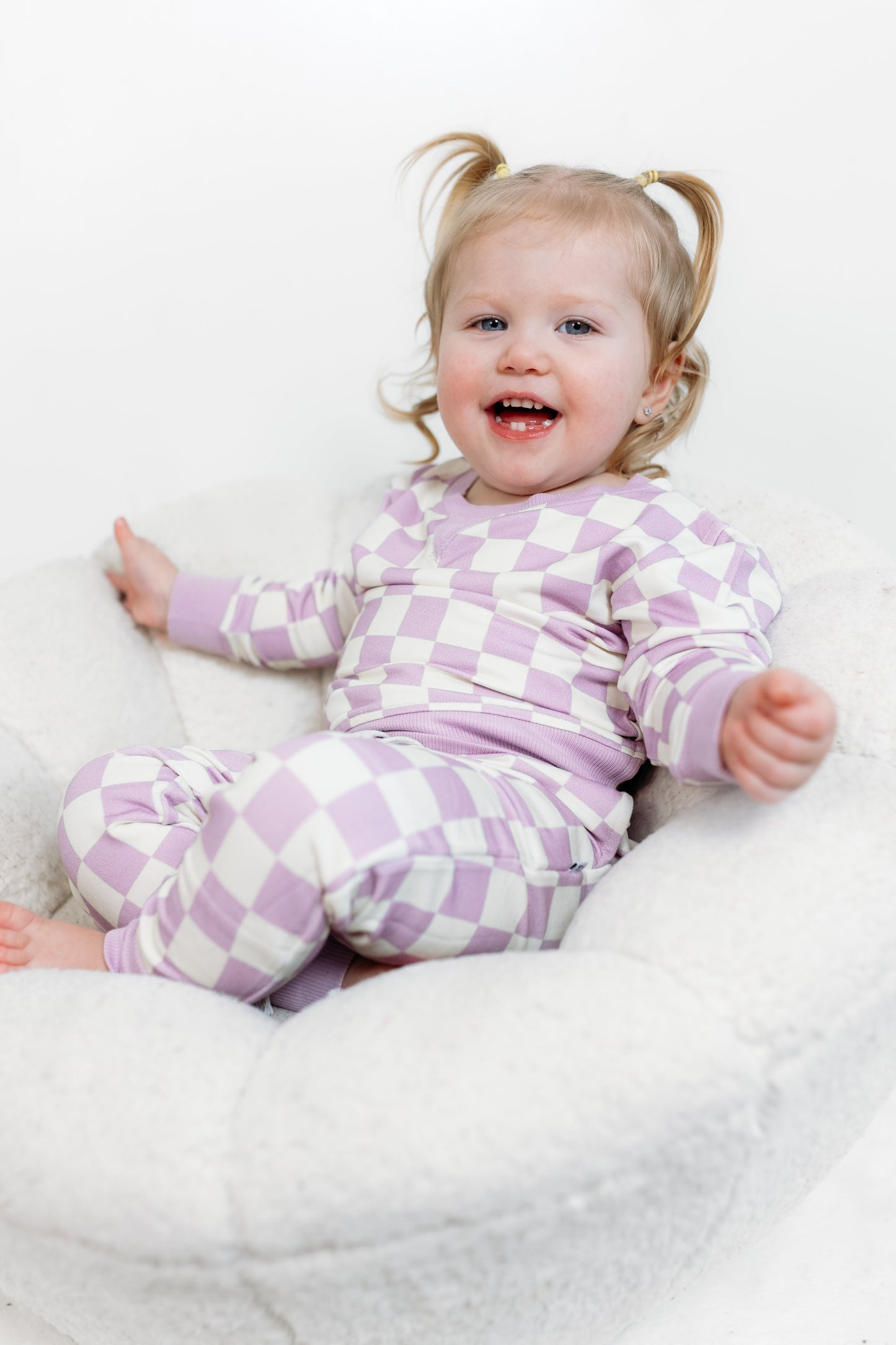 PERIWINKLE CHECKERS DREAM PULLOVER