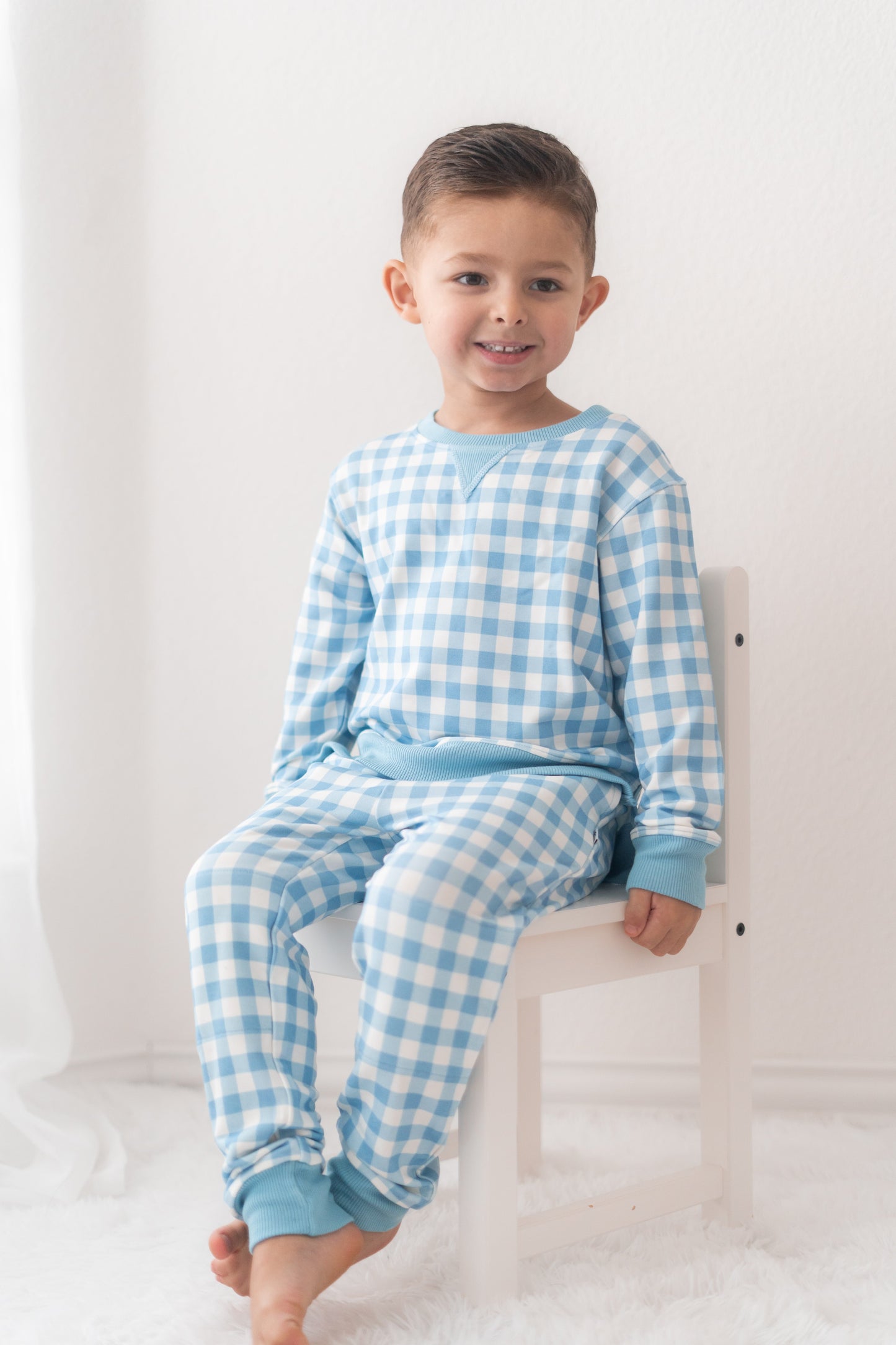SKY BLUE GINGHAM DREAM PULLOVER