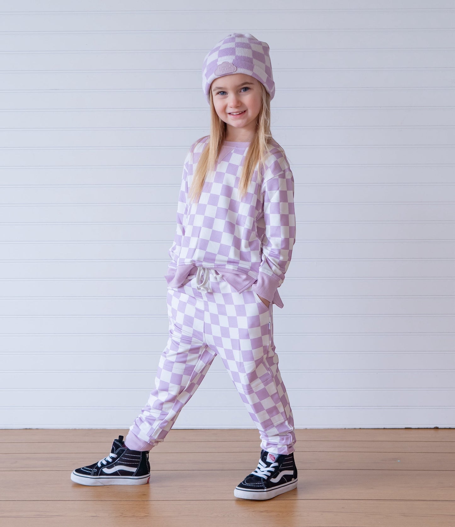 PERIWINKLE CHECKERS DREAM JOGGER
