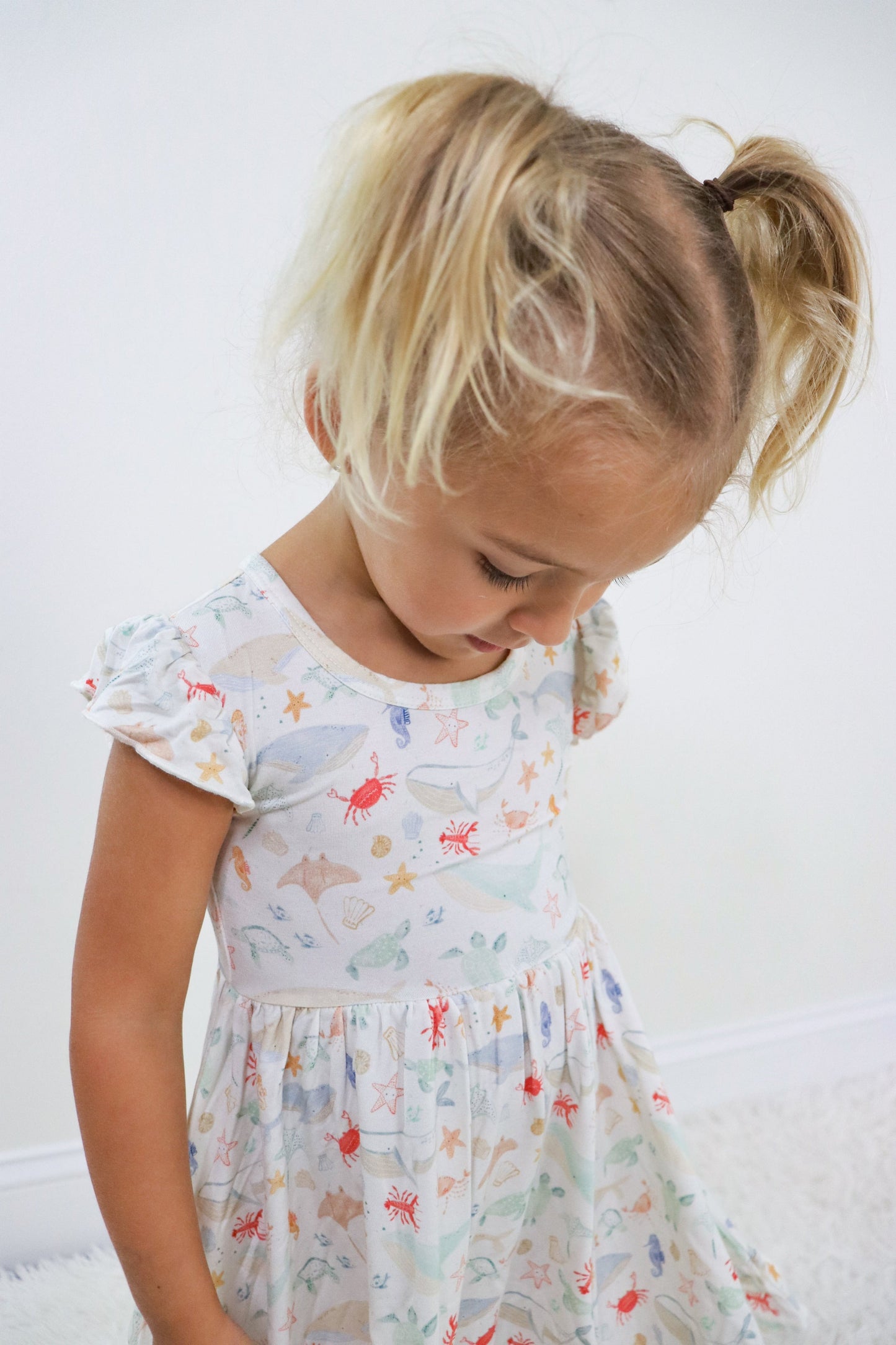 UNDERWATER ADVENTURES DREAM RUFFLE DRESS