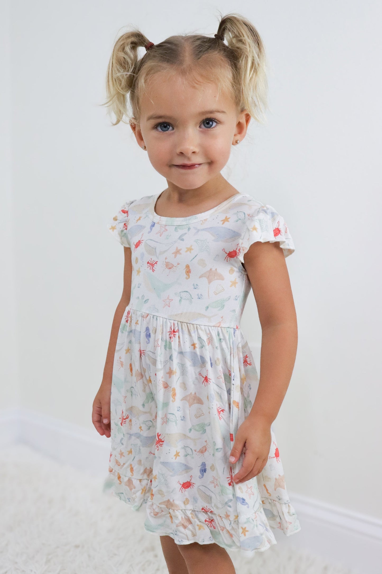 UNDERWATER ADVENTURES DREAM RUFFLE DRESS