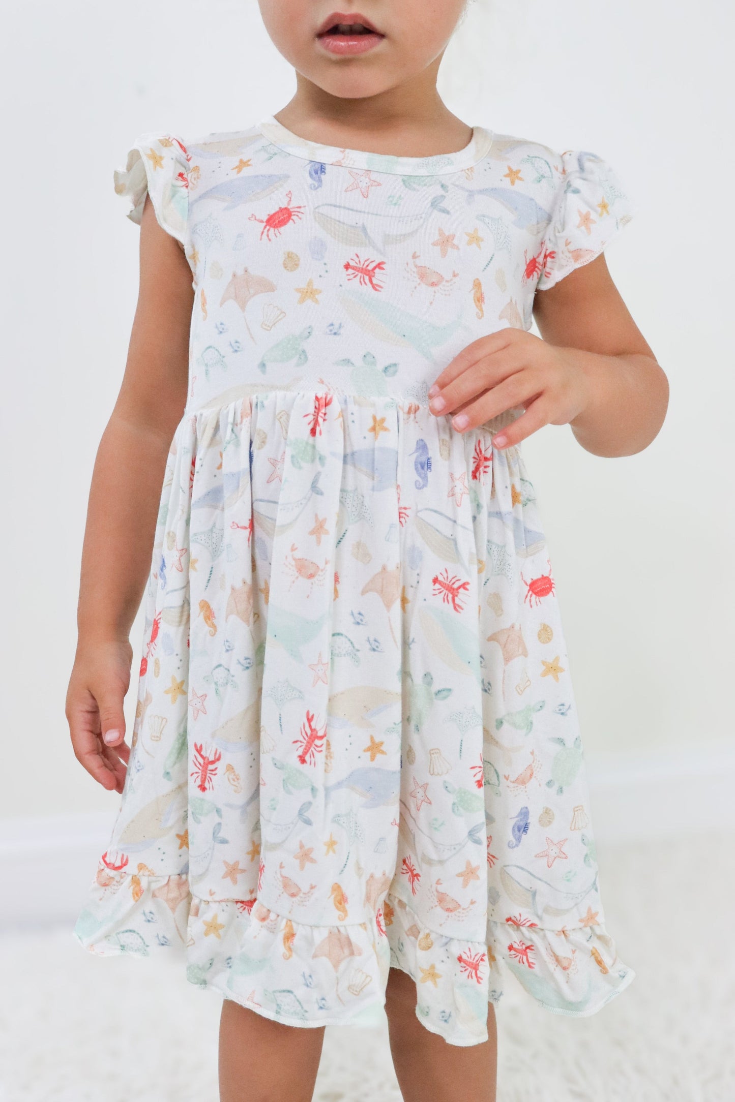 UNDERWATER ADVENTURES DREAM RUFFLE DRESS