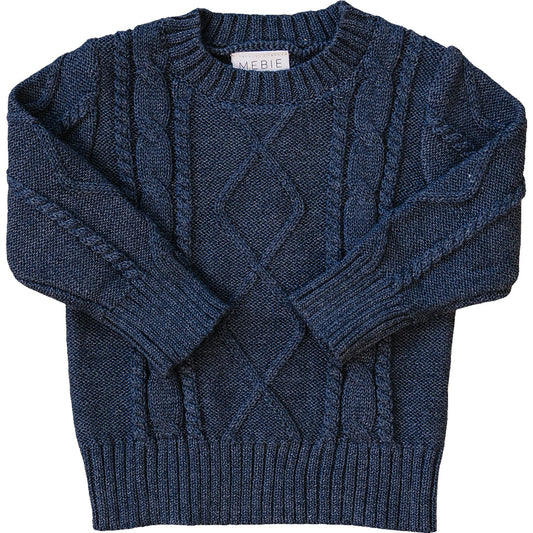 Navy Cable Knit Sweater