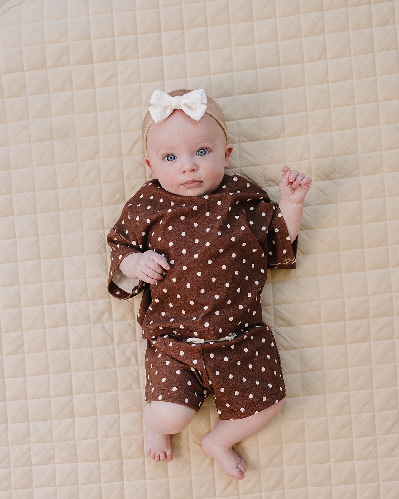Shorts Set | Brown Polka Dots