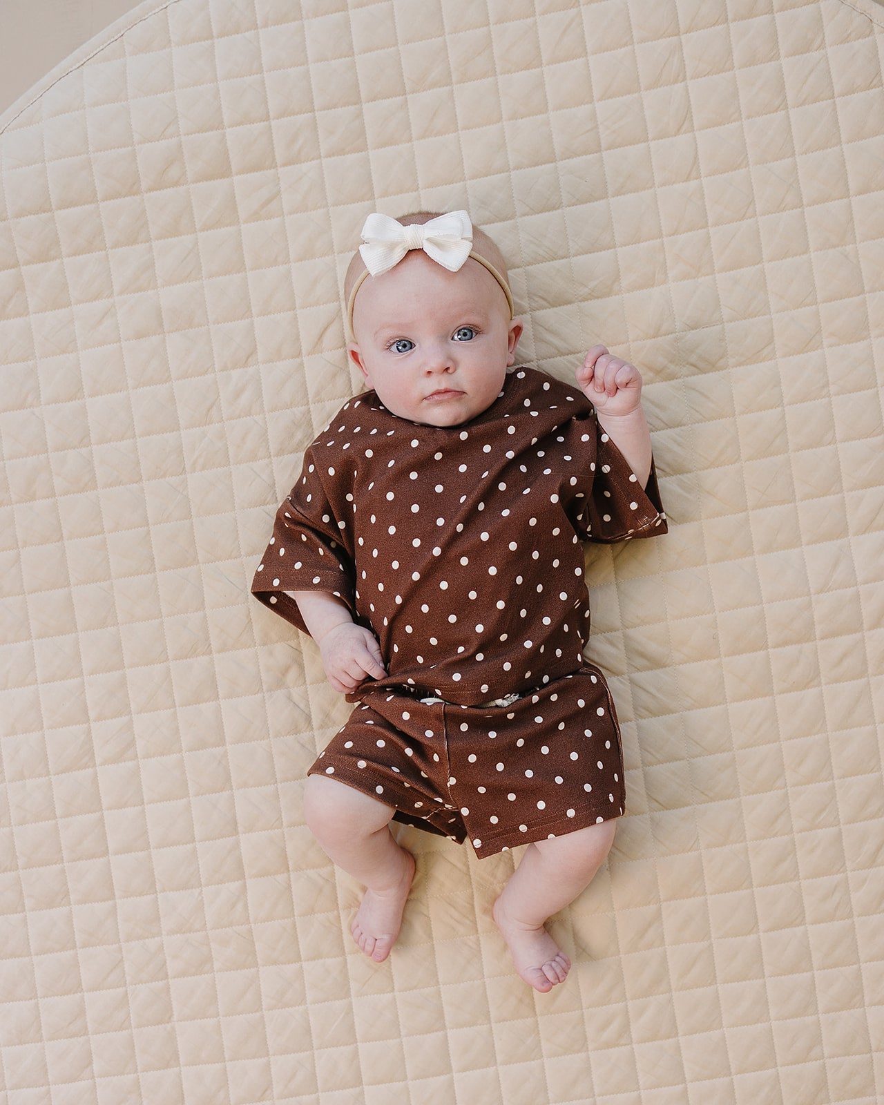 Shorts Set | Brown Polka Dots