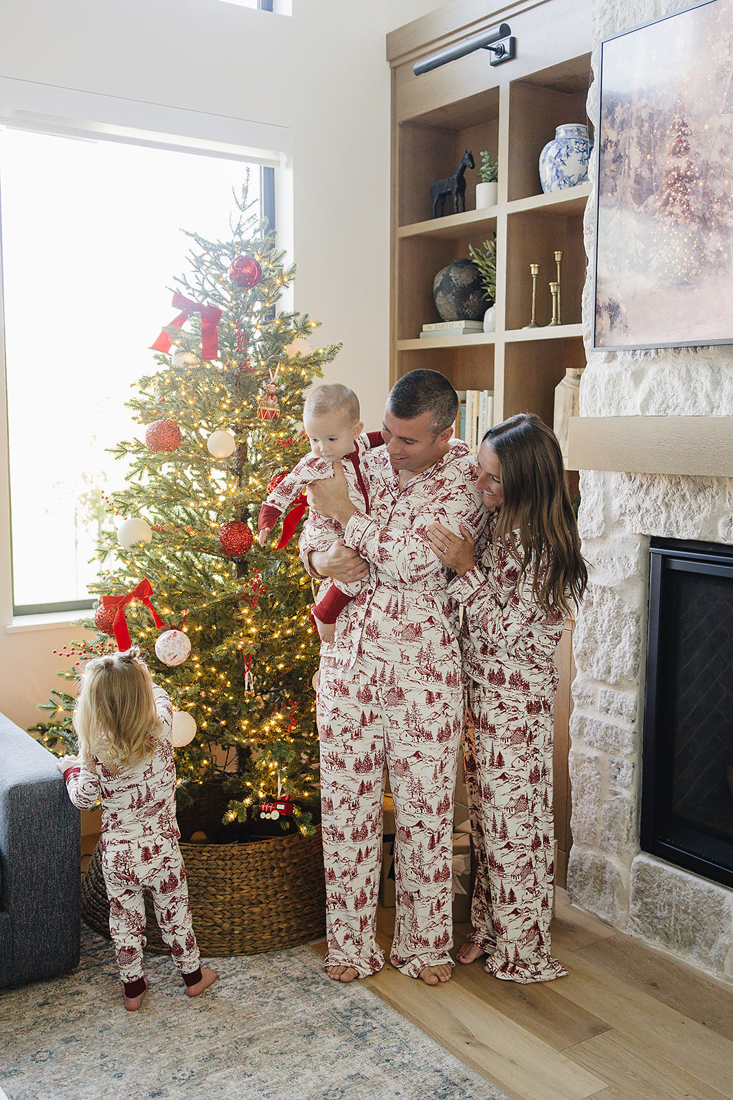 Adult Holiday Toile Lounge Set