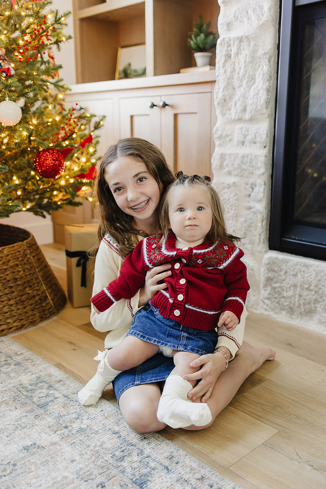 Red Fair Isle Cardigan