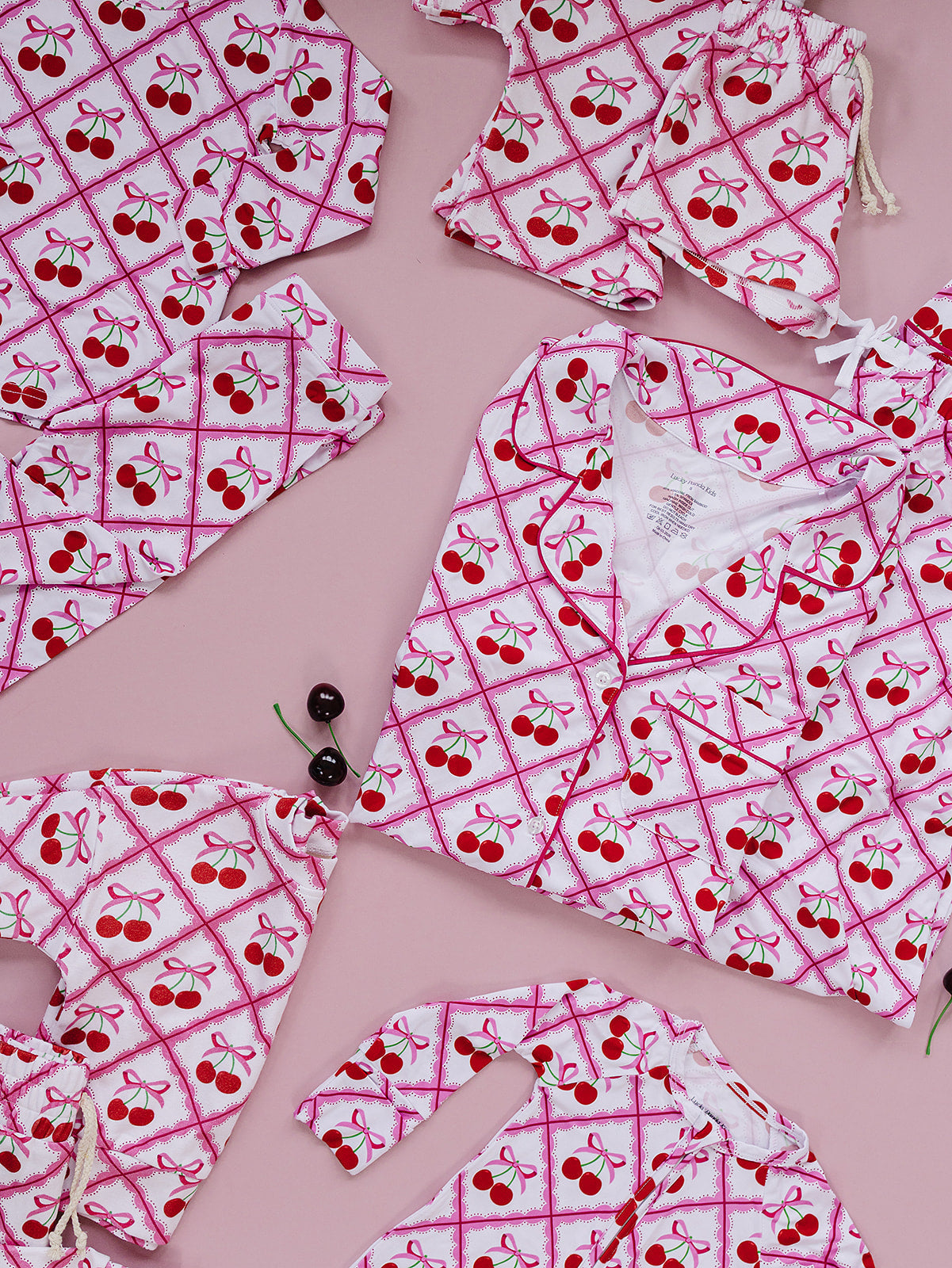 Bamboo Women's Button Up Set | Cherry Bow