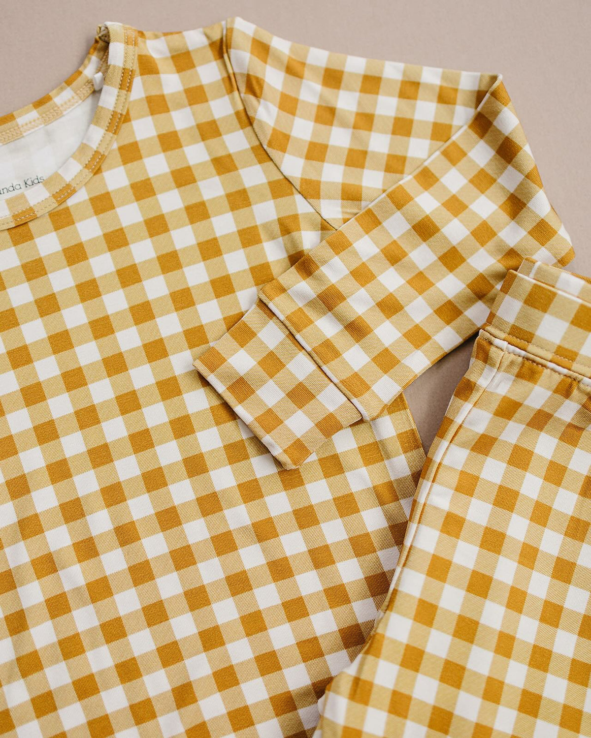 Bamboo Two Piece Set | Yellow Gingham