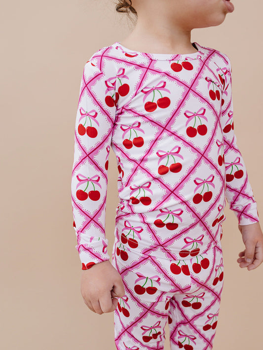 Bamboo Two Piece Set | Cherry Bow