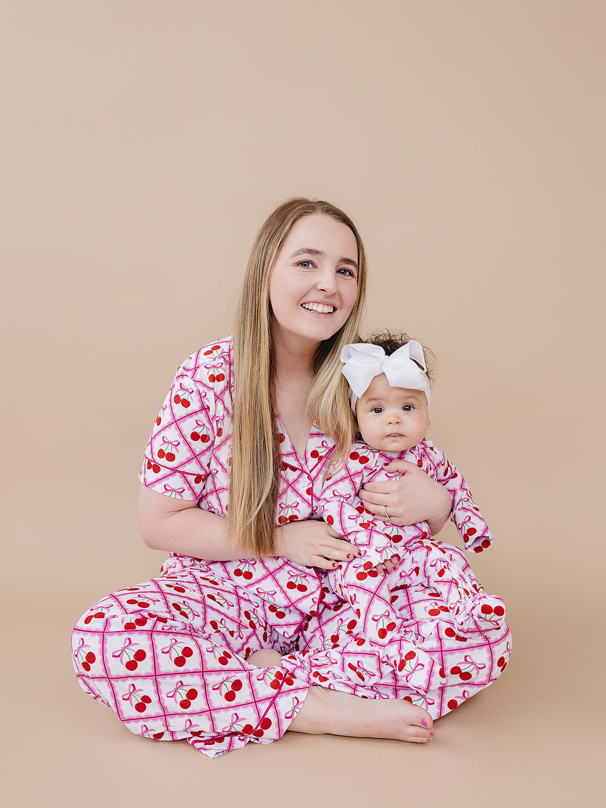 Bamboo Women's Button Up Set | Cherry Bow