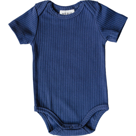 Navy Ribbed Bodysuit