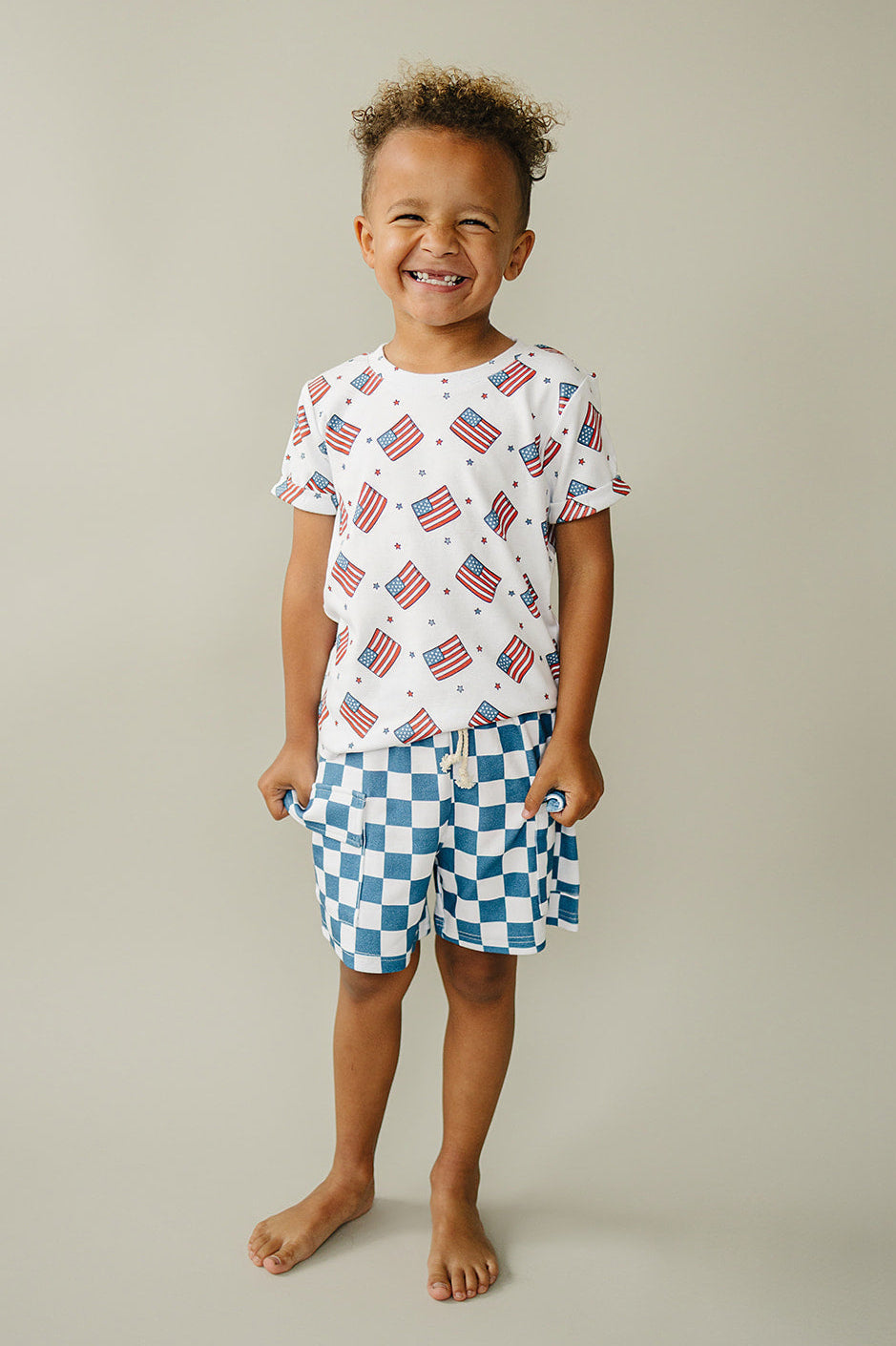 Cargo Shorts Set | Patriotic Vibes