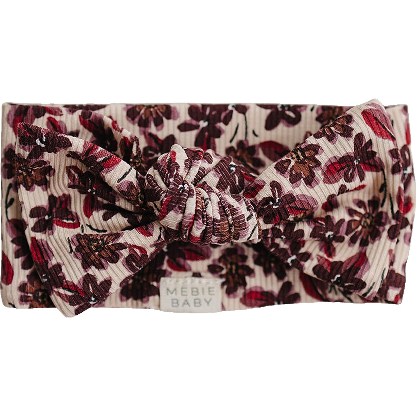 Antique Floral Ribbed Bamboo Head Wrap